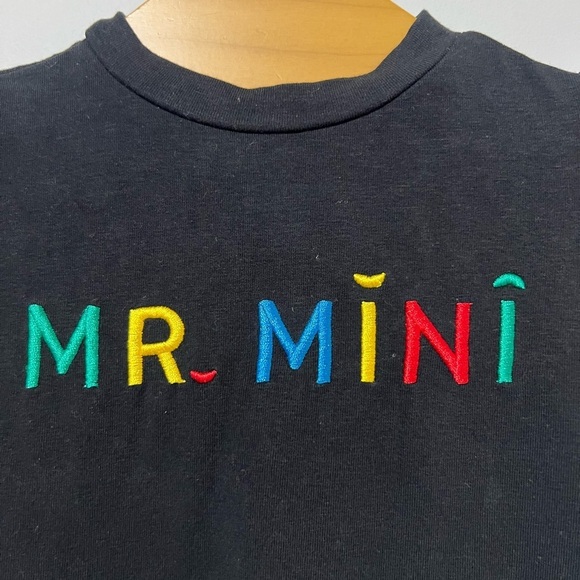 Miss Mini Mr. Mini Romper One Piece Footsie 9 Months Boys Embroidered Cotton - Picture 5 of 7